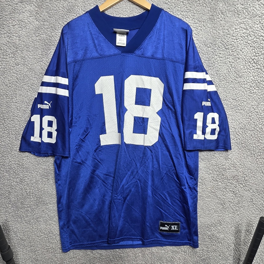 Puma Men's Indianapolis Colts Peyton Manning NFL Football Jersey Blue #18 Sz XL